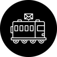 post tåg vektor ikon stil