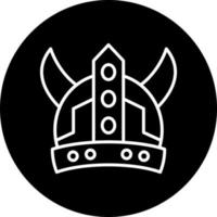 Wikinger Helm Vektor Symbol Stil