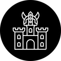 viking slott vektor ikon stil