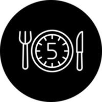 5 Mahlzeiten ein Tag Vektor Symbol Stil
