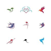 fågel logotyp och symbol vektor