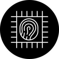 biometrisch Zentralprozessor Vektor Symbol Stil