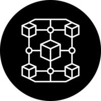 Blockchain Vektor Symbol Stil