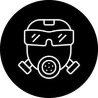 Gas Maske Vektor Symbol Stil