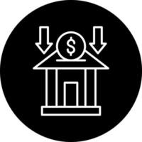 Bank Anzahlung Vektor Symbol Stil