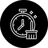 zuletzt Minute Reinigung Vektor Symbol Stil