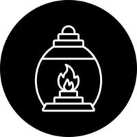 Gas Lampe Vektor Symbol Stil