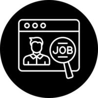 Job Suche Webseite Vektor Symbol Stil