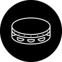 tamburin vektor ikon stil