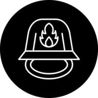 Feuerwehrmann Helm Vektor Symbol Stil