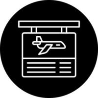 Flug Information Vektor Symbol Stil