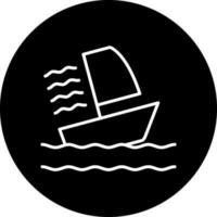 Windsurfen Vektor Symbol Stil