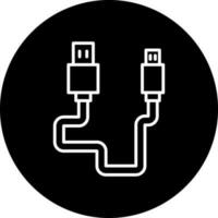 USB Kabel Vektor Symbol Stil