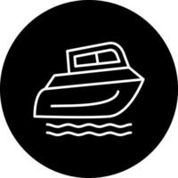 hastighet båt vektor ikon stil