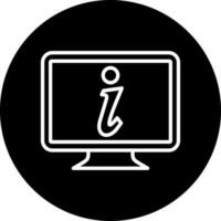 online die Info Vektor Symbol Stil