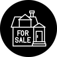 hus försäljning vektor ikon stil