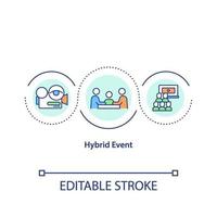 Hybrid-Event-Konzept-Symbol vektor