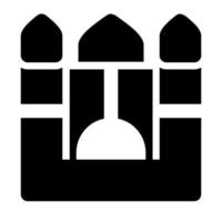 moské av ramadan månad översikt ikon uppsättning vektor