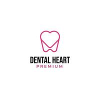 Vektor Liebe Dental Logo Design Konzept Illustration Idee