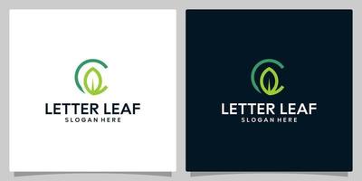 blad logotyp design mall med första brev c grafisk design vektor illustration. symbol, ikon, kreativ.
