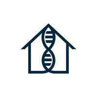 genetisch DNA Zuhause Gebäude modern einfach Logo vektor