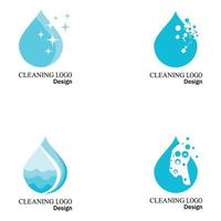 Reinigung sauber Service Logo Symbol Vektor-Vorlage gesetzt vektor