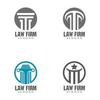 Gerechtigkeit Gesetz Logo Vorlage Vektor-Illustration Design-Set vektor