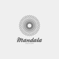 abstrakt geometrisch Mandala Ornament Logo Design, ethnisch Blume Motiv Insignien vektor