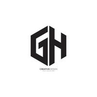 Brief G h Hexagon modern einzigartig gestalten Monogramm Logo vektor