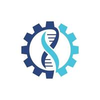 DNA Technik mechanisch Ausrüstung modern Logo vektor