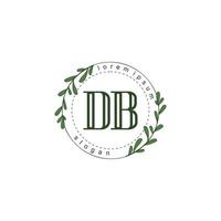 db Initiale Schönheit Blumen- Logo Vorlage vektor
