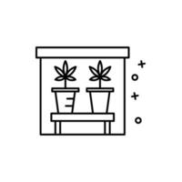 Marihuana Pflanze Zuhause Vektor Symbol