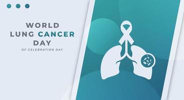 Welt Lunge Krebs Tag Feier Vektor Design Illustration zum Hintergrund, Poster, Banner, Werbung, Gruß Karte