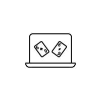 online Wette, Laptop, Kasino Vektor Symbol
