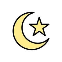 måne stjärna ramadan vektor ikon