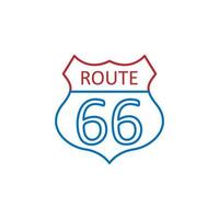 USA, Route 66 Vektor Symbol