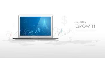 Hintergrund für Aktien- und Grafikdesign. Business Graph Banner Design eps10 Vektor. Illustration. vektor