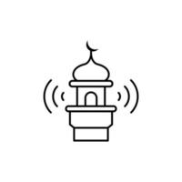 Adhan Forderung, Moschee Vektor Symbol