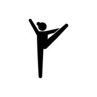 Frauen, Yoga, Position Vektor Symbol