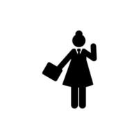 Geschäftsfrau dokumentieren Büro Vektor Symbol