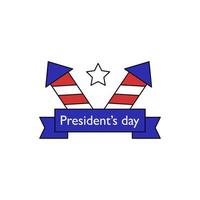 Präsident Tag Feuerwerk Vektor Symbol