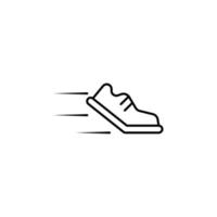 Geschwindigkeit Sport Schuhe Vektor Symbol