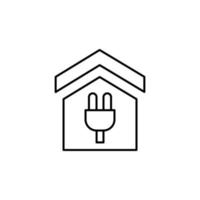 Haus, Steckdose, Energie Vektor Symbol