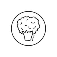 Blumenkohl, vegan Vektor Symbol