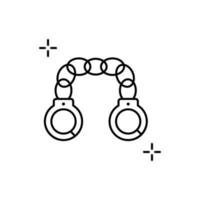 Handschelle, Sucht Vektor Symbol
