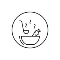 Suppe, vegan Vektor Symbol