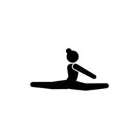 Frauen, Yoga, Position Vektor Symbol