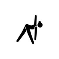 Frauen, Yoga, Position Vektor Symbol