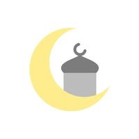 Mond Moschee Ramadan Vektor Symbol