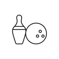 Bowling Ball Stifte Vektor Symbol